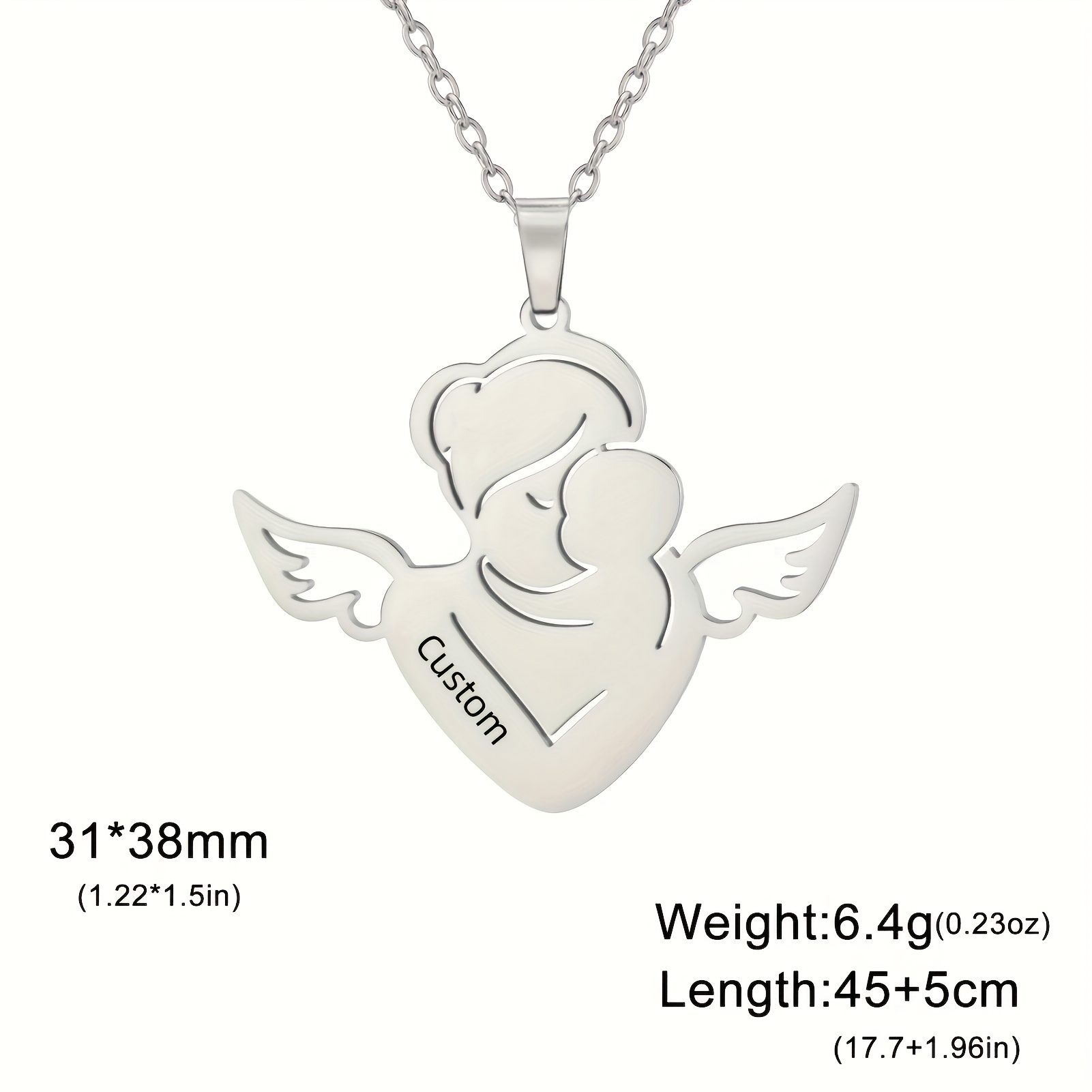 Personalized Stainless Steel Pendant Necklace — Customizable Gift